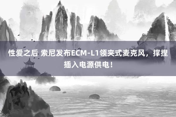 性爱之后 索尼发布ECM-L1领夹式麦克风，撑捏插入电源供电！